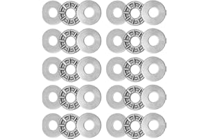 uxcell TC411 Thrust Needle Roller Bearings with Washers 1/4" Bore 11/16" OD 5/64" Thickness 10pcs