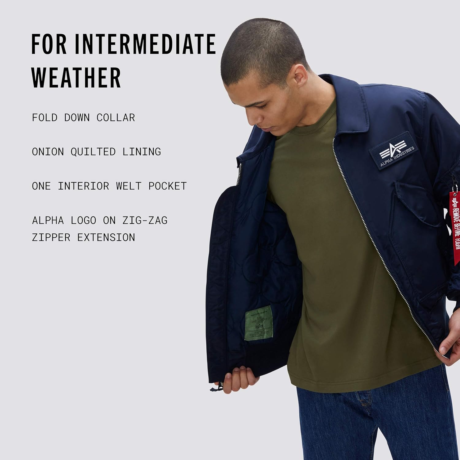 Alpha Industries Men's CWU 45/P Flight Jacket: Clothing