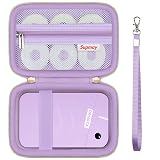 Supmay Carrying Case for ORGSTA S001 / for ORGBRO X1 Label Maker Machine, Portable Bluetooth Label Maker Storage Holder Bag with Mesh Pocket for Tapes, Typ-C Cable, Purple
