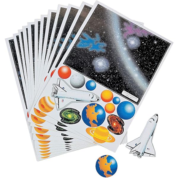 Amazoncom Kicko Make A Solar System Sticker Set Of 48