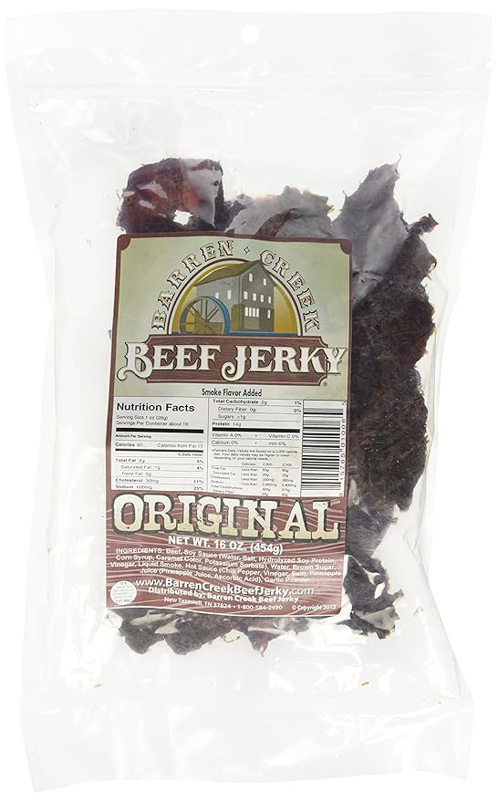 Barren Creek Beef Jerky (Original, 1 Pound Bag)