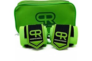 PR Personal Record Heavy Duty Premium Wrist Wraps, More Elasticity, Reinforced Stitching, Extra Wide Strap, Strong Thumb Loop