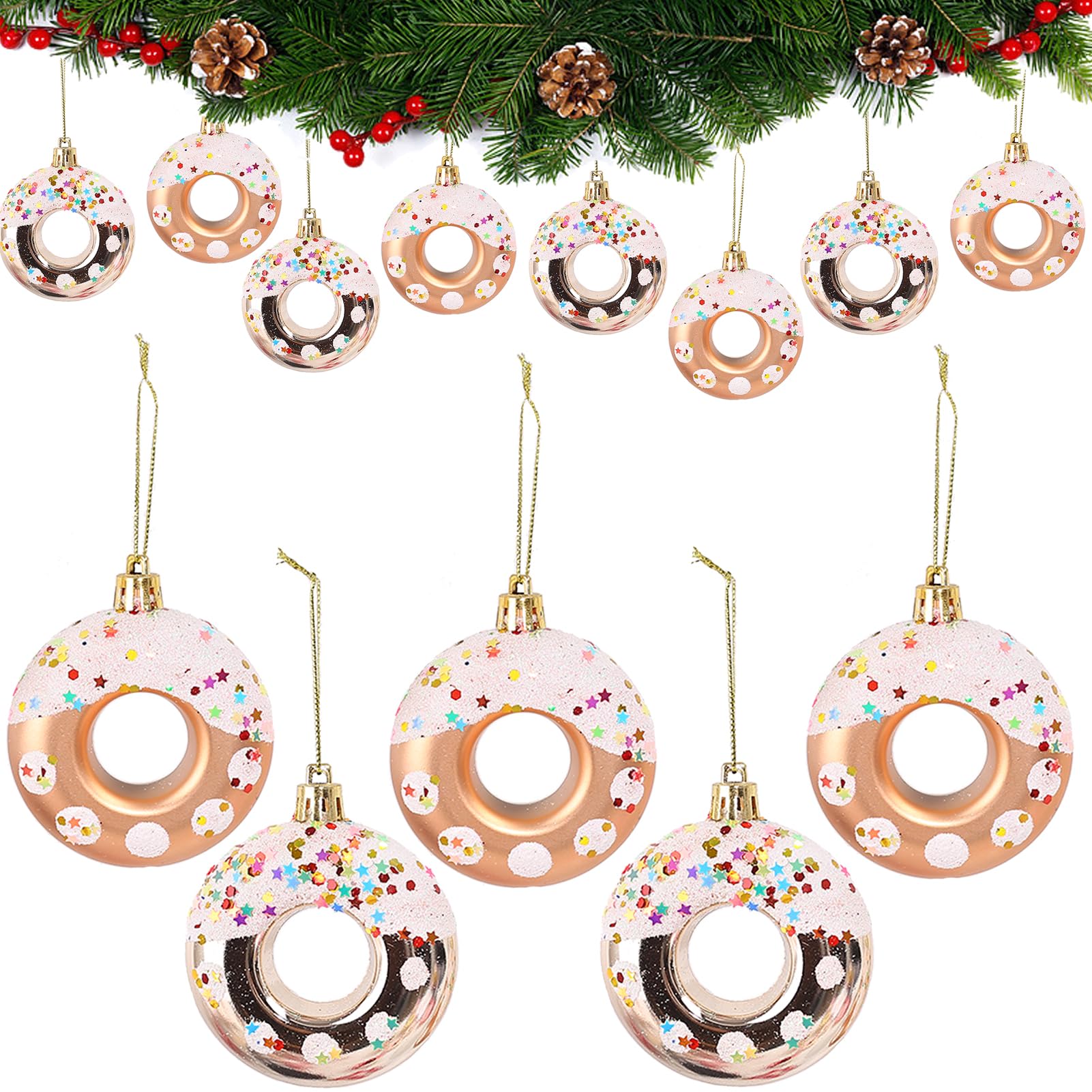 DAHI Christmas Tree Jewelry Candies Pendant Christmas Tree Pendant Candies Ornaments as Decor (Champagne)