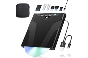 juwuoi External Blu ray Drives Player CD/DVD Read/Write Burner Compatible Bluray Compatible Windows Mac OS USB 3.0 and Type-C