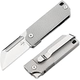 BOKER PLUS BabyX Flipper Steel &ndash; Ball-Bearing EDC Mini Pocket Knife with D2 Sheepfoot Blade &ndash; Small One-Hand Folding Knife with Stainless Steel Handle and Clip &ndash; Pocket Knife in Gift Box