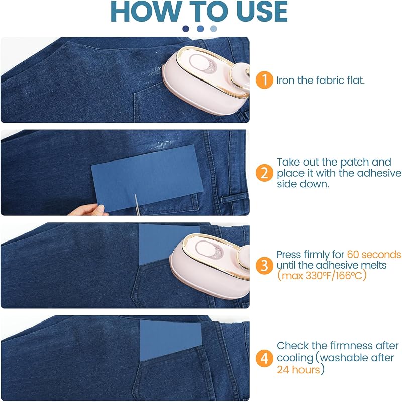 Bügelflicken Jeans Flicken zum Aufbügeln, Aufbügelflicken, Iron On Patches — Foto 5 von 6