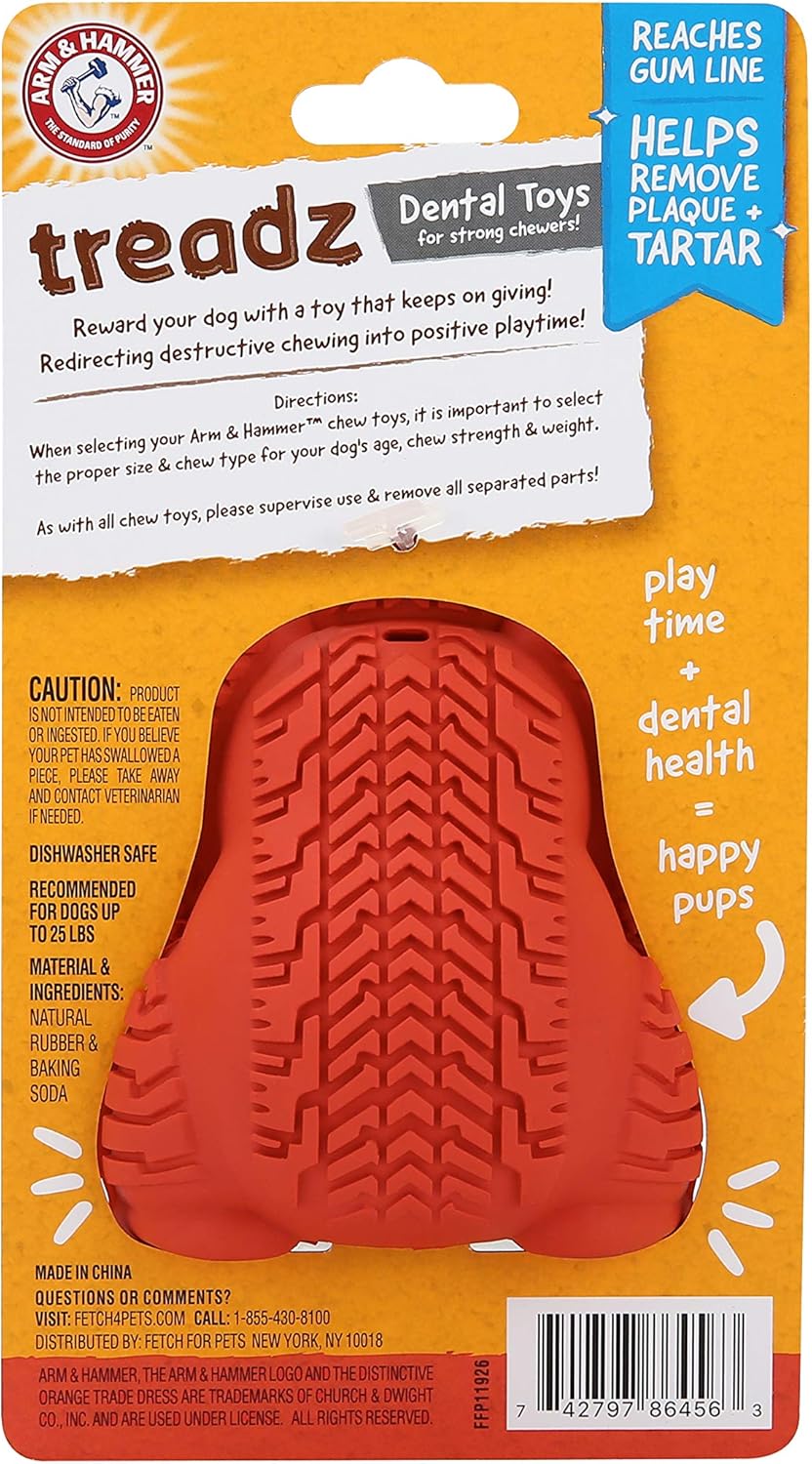 Arm & Hammer Super Treadz Mini Gorilla Dental Chew Toy for Dogs