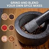 Homiu Pestle And Mortar Set Granite Large 16cm Diameter Grinder Spice Herb view 7