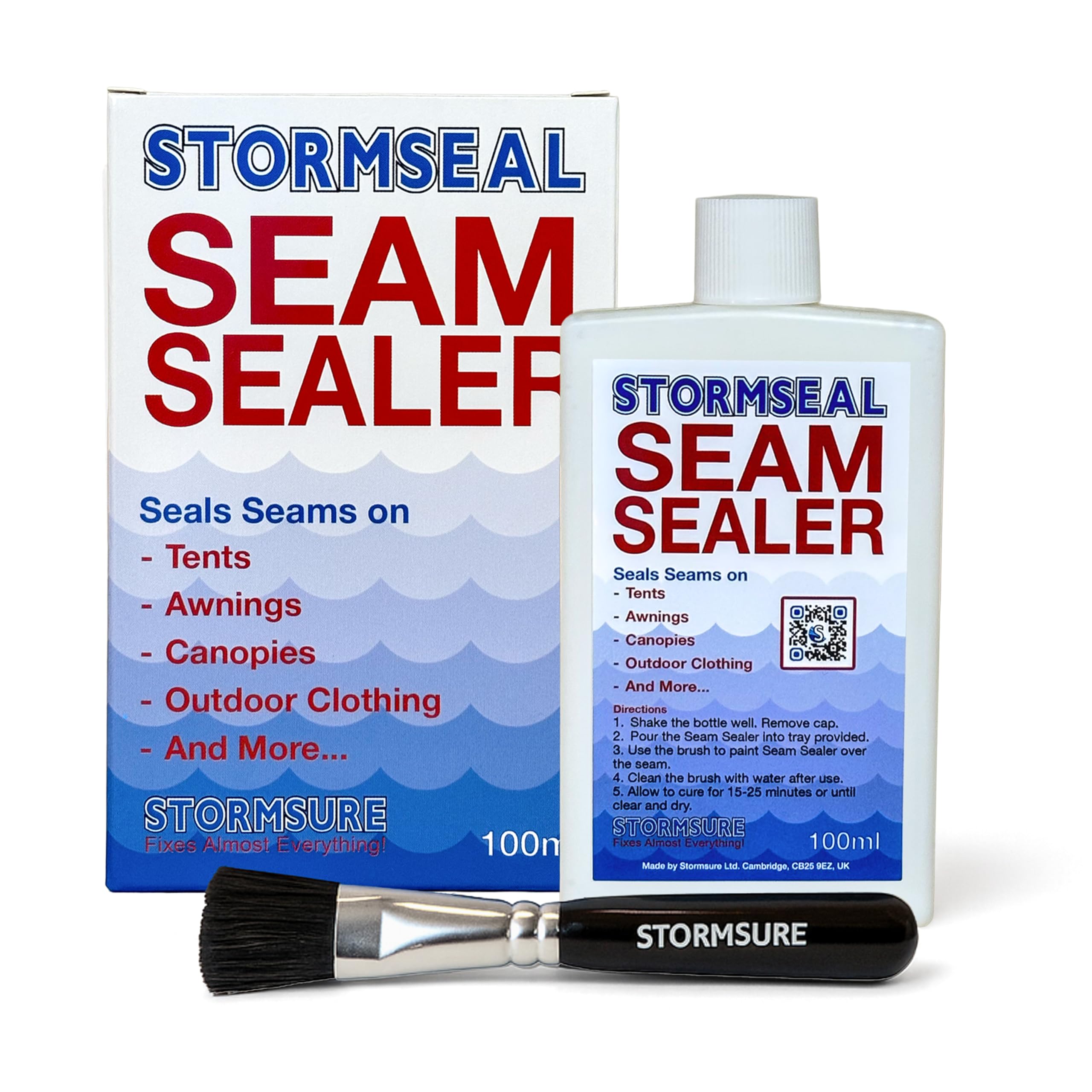 Stormseal Seam Sealer 100ml - Easy-To-Use Paint-On Seam Sealer. Dries Clear in 10 Minutes
