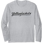 Yellowjackets Black Text Logo Long Sleeve T-Shirt