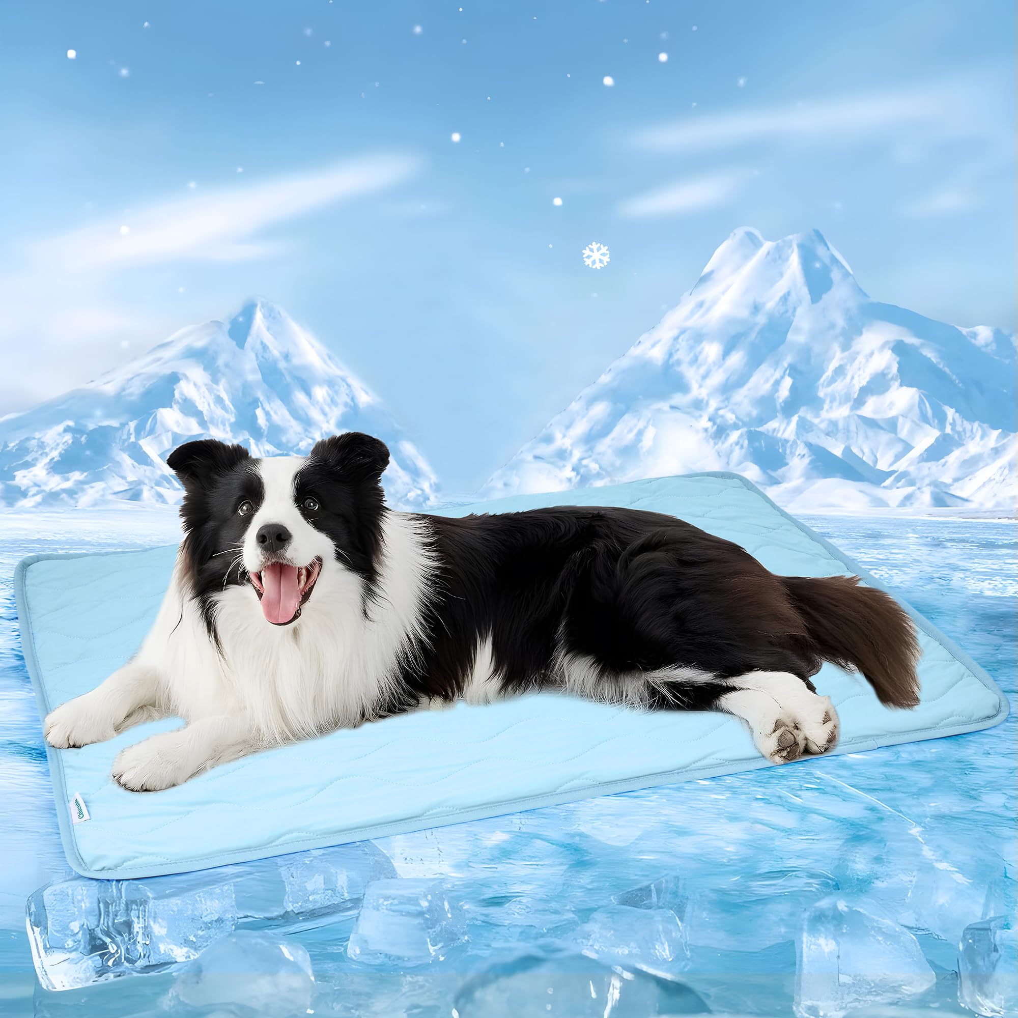 Photo 1 of ZAKAPAWS Cooling Blanket for Dogs - Q-MAX>0.4 Waterproof Pet Throw Blanket Bed Cover, Non-Slip Dog Blankets for Couch Protector, Washable Furniture Cover for Summer, Blue,30x40