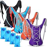 WinnerWhy 4 Pack Hydration Backpack with 2L Water Bladder Lightweight Hydration Backpack Pack for Men Women Hiking Cycling Camping Running Climbing