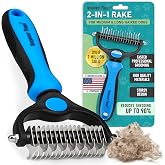 Maxpower Planet Dog Grooming Rake, Deshedding Undercoat Brush, Dogs &amp; Cats | Blue Deshedding &amp; Dematting, Extra-Wide Double-Sided Comb, Long-Haired Coats, Reduces Shedding, Original Design
