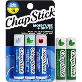 ChapStick Moisture + SPF 15 Variety Pack + Spearmint Lip Balm, 0.15 Oz Ea | 3 Moisture + SPF 15 (Original, Cool Mint &amp; Black Cherry) with Sun Protection + 2 Classic Spearmint Lip Balms