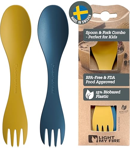 6pcs Camping 3 en 1 cuillère fourchette couteau ustensile de cuisine