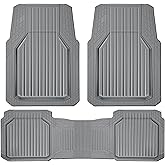 CAR PASS Heavy Duty Rubber Floor Mats for Car, Waterproof Liner Deep Dish Car Mats Full Sets, Universal Trim to Fit for SUV Truck Sedans Vans, All Weather Automotive Floor Mats 3pcs, Solid Gray