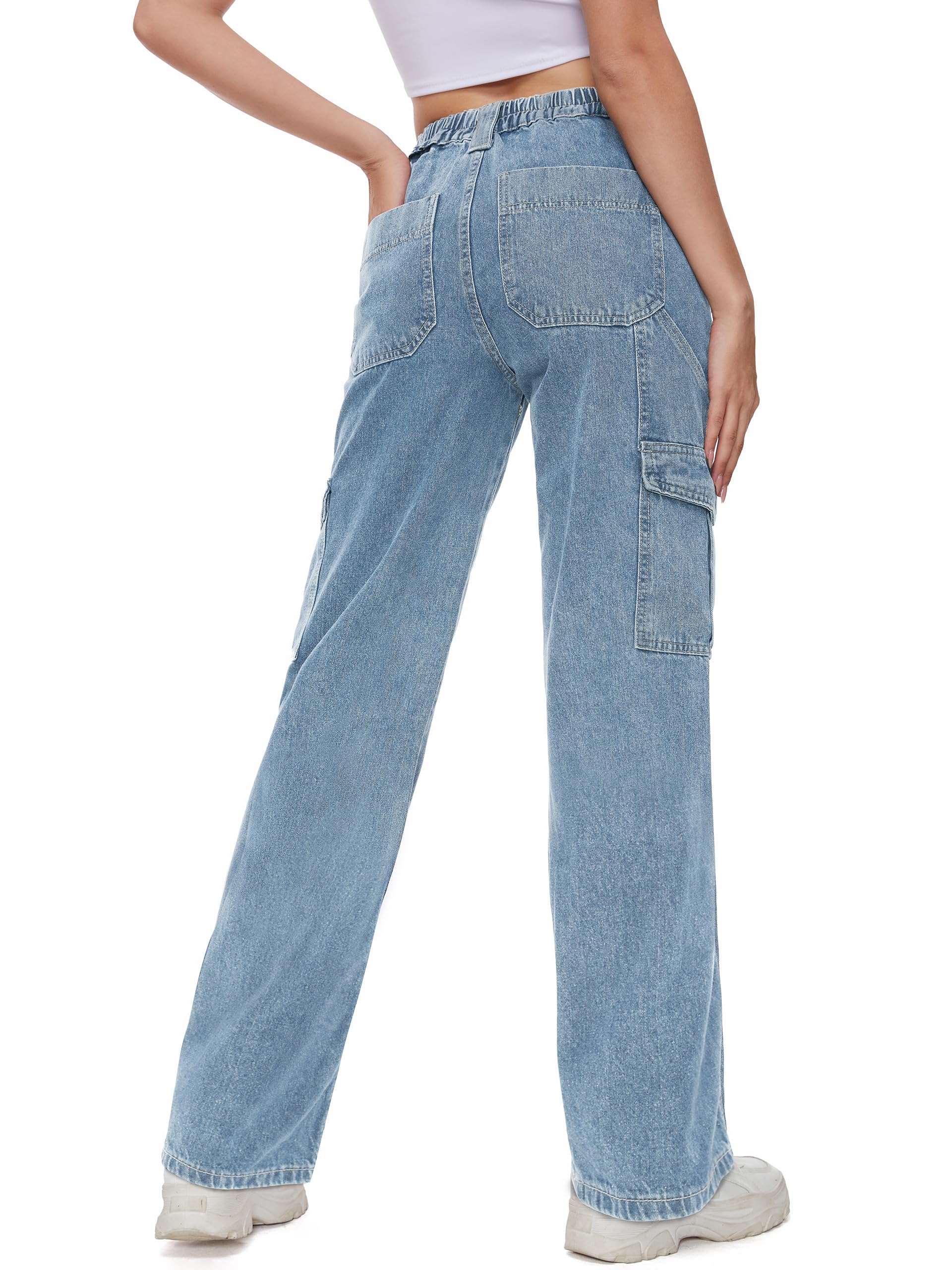 Condition photo showing New/Like New for tapata women's 26"/28"/30"/32"/34" cargo jeans straight leg short petite regular tall denim y2k pant