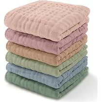 Amazon.com: Comfy Cubs Toallitas de muselina para bebé, Paquete de ...