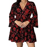 YAMQETKO Plus Size Summer Dresses for Women Casual Short Sleeves A Line Midi Dress