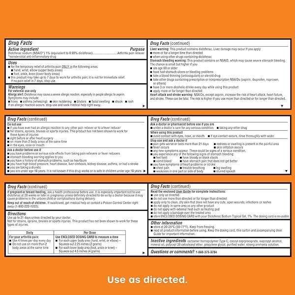 HEALTHCAREAISLE DICLOFENAC GEL, 1%, ARTHRITIS PAIN RELIEF – 50 G TUBE – ORIGINAL PRESCRIPTION STRENGTH (NSAID)