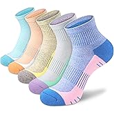 cuangya Ankle Socks Women Athletic Running Socks Hiking Cushioned 5-Pairs