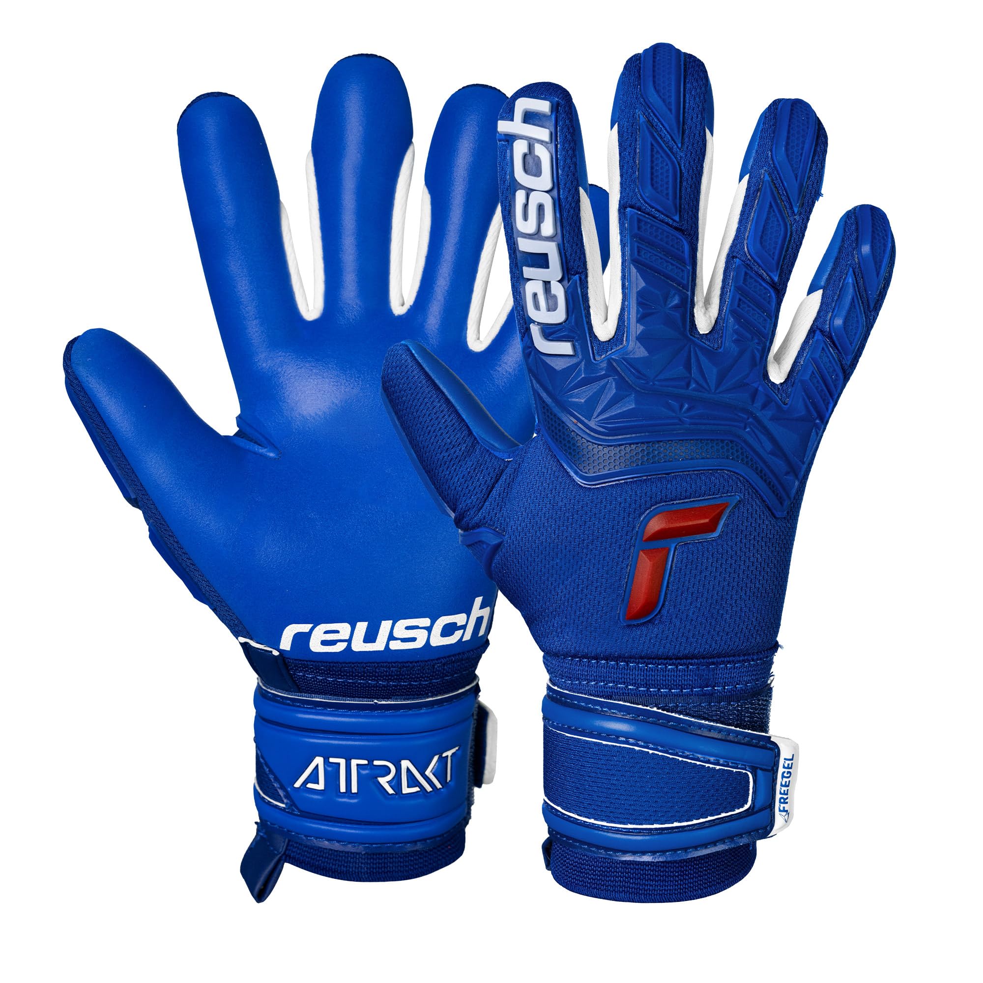Reusch Attrakt Freegel Silver Glove Deep Blue/Deep Blue 10