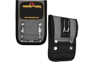 MagnoGrip Pro Hammer Holster with Magnetic Storage - Durable 1680D Ballistic Polyester, Steel Angled Loop for Hammers, Nail & Screw Holder - Tool Belt Accessory for DIY, Construction & Woodworking.