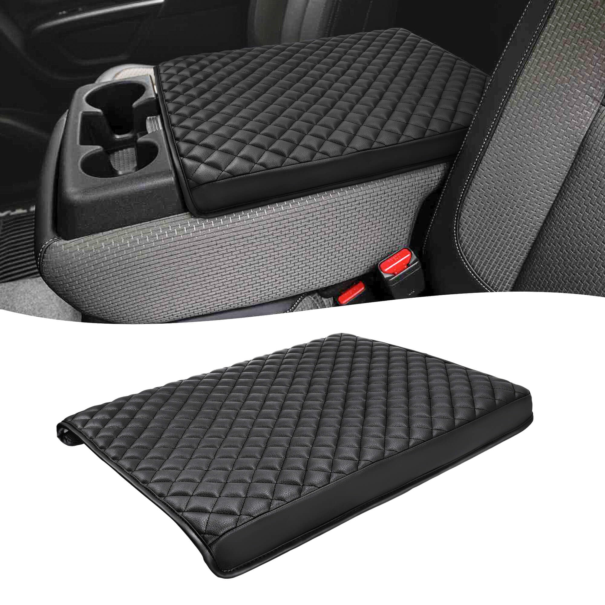 Photo 1 of KBH Center Console Armrest Cover for Nissan Titan 2004-2024, Middle Console Lid Protector Pad Accessories, Vinyl Leather, Anti-Scratch, Black (Fits Jump Seat Console Only)