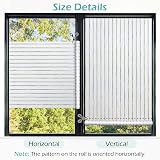 DOWELL Window Film Privacy 90x400cm Frosted Stripe Static Cling Glass Vinyl view 2