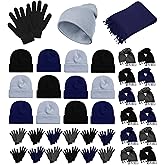 36x Winter Gloves, Beanies, Fleece Scarves Unisex Bulk Pack Donation Charity Care Bundle