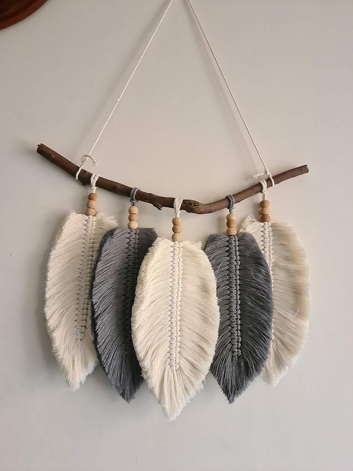 Macrame Feather Wall Hanging ,Bedroom Backdrop , Living Room Decor