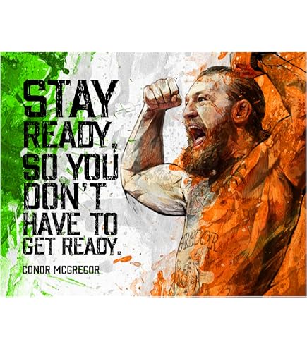 Poster Toile Khabib Vs Conor McGregor - Décoration Murale Sport - 20x30 Cm - Impression Haute Qualité - 6