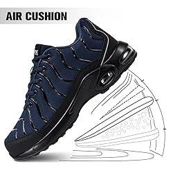 DYKHMILY Steel Toe Sneakers for Men Wide Air