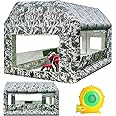 LVAOSTT Inflatable Paint Booth Portable 13x11x8.2FT Inflatable Spray Booth Tent, Car Paint Tent with Air Filter System Air Blower for DIY Spray Car Parts Painting Workstation Motorcycle Garage