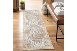 GENIMO Runner Rug 2x7 Machine Washable Runner, Non Slip Vintage Hallway Runner Rug, Low Pile Lightweight Rugs for Entryway, Hallway, Kitchen and Corridor, Orange