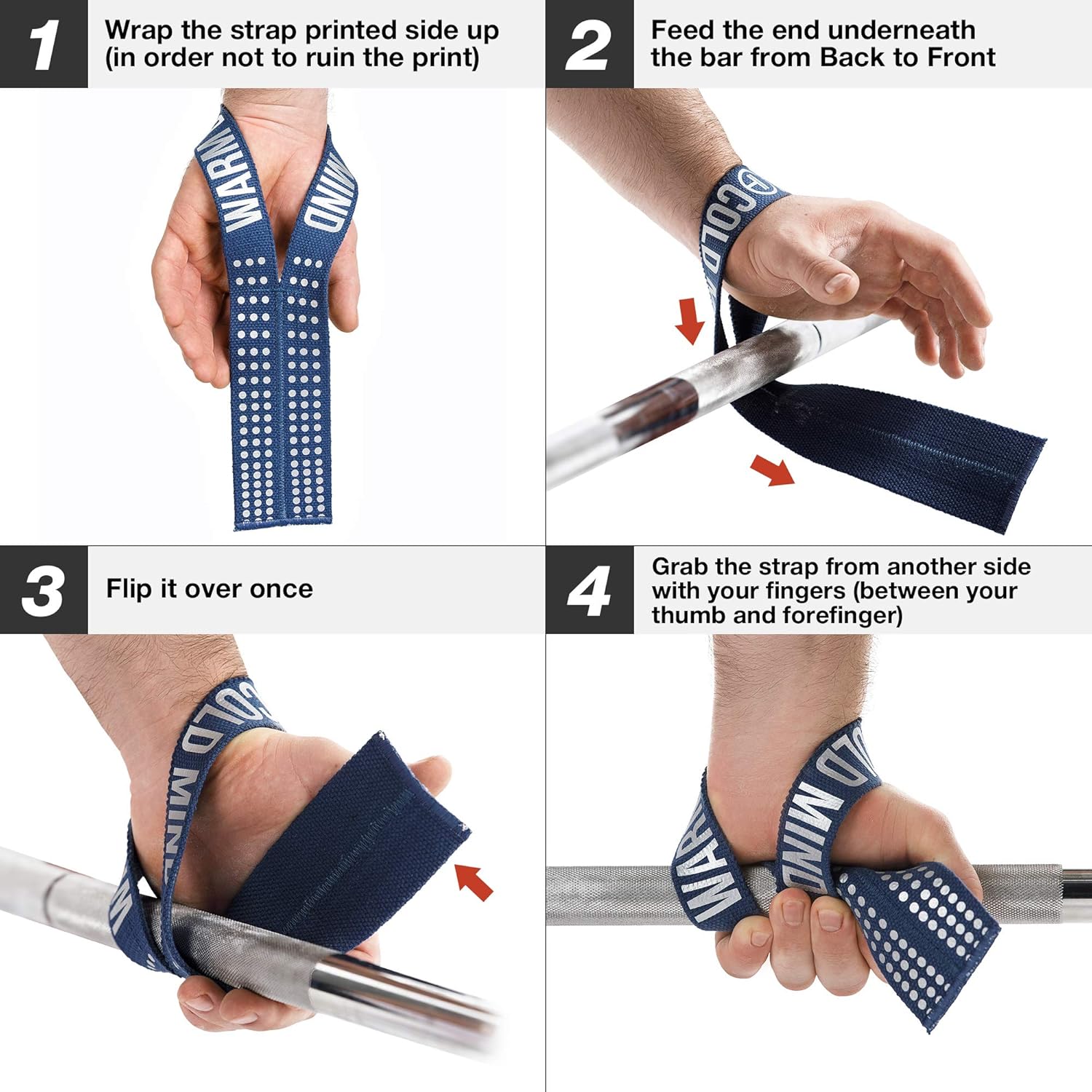 Functional Strength Training HeavyDuty Cotton Wrist Wraps Powerlifting