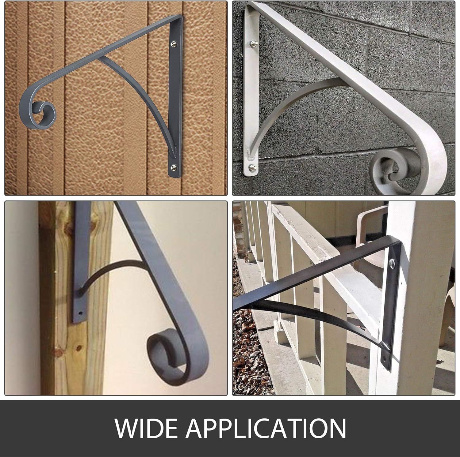 LOVSHARE Handrail Railing Aluminum Post Mount Step Grab Rail for Wall Mounted 1 to 2 Steps Solid