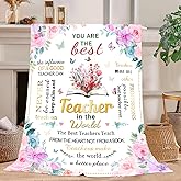 Kitolwo Teacher Gifts for Women, Cozy Teacher Blanket 60"x50", Teachers Appreciation Gifts for Women, Best Thank You Gift for Teachers Woman Christmas/Valentine's Day/End of Year（Pink）