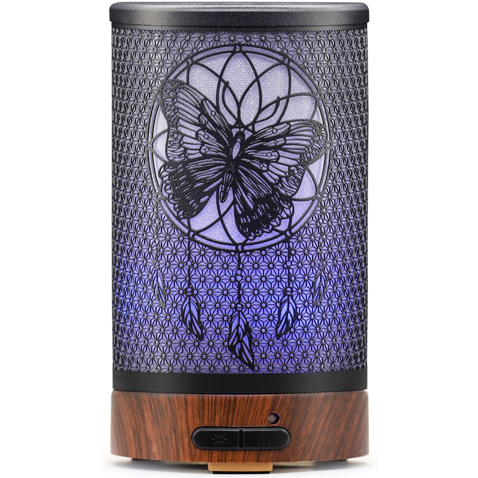 Photo 1 of VICTORIA AROMA Essential Oil Diffuser - Multifunction Aromatherapy Diffuser 7 LED Color Changing Light 100ML Metal Diffuser Easy to Clean Suitable for Home,Office(Butterfly)