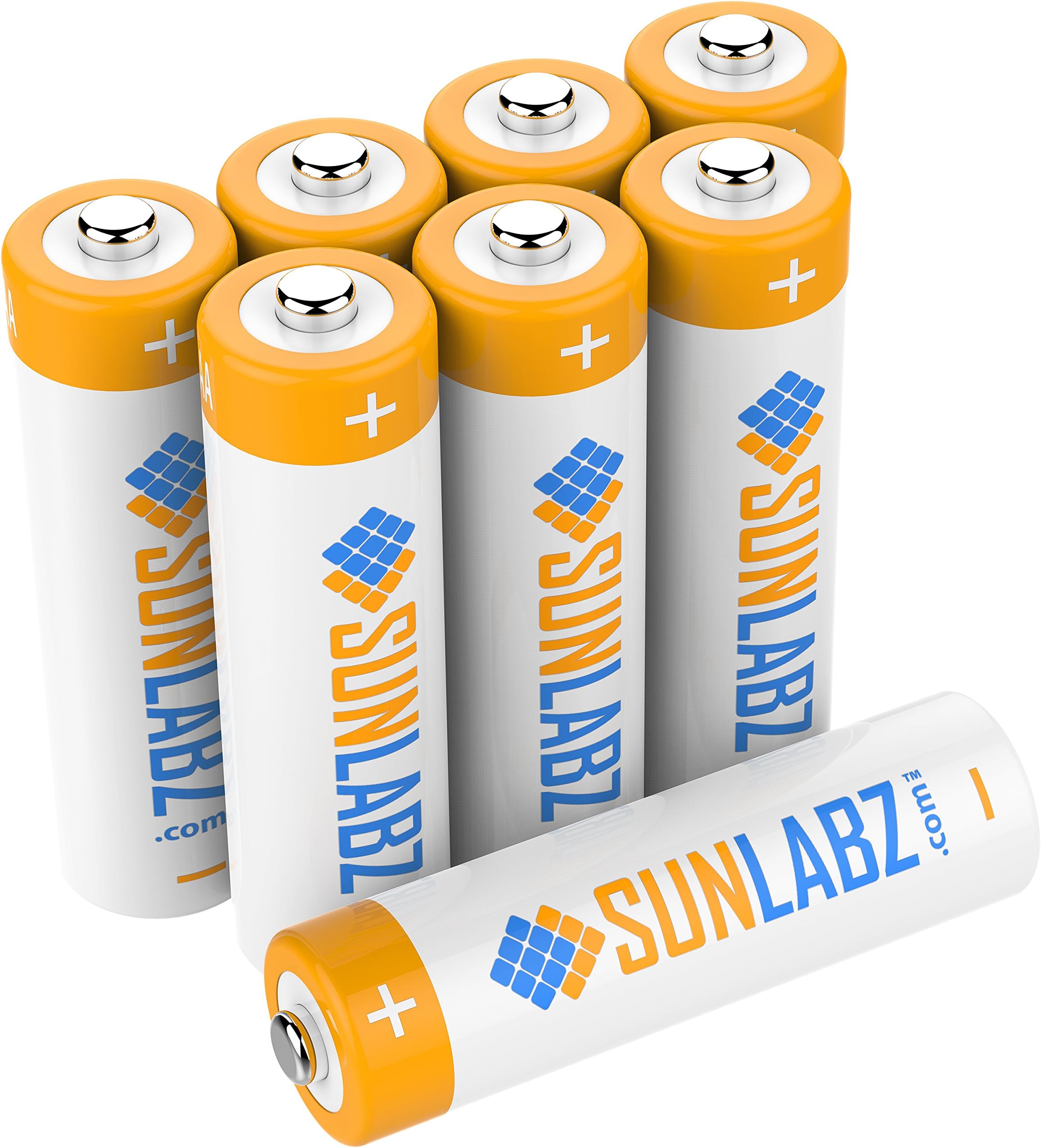 SunLabz AA Rechargeable Batteries, Ultra-Efficient NiCD, 8 Pack
