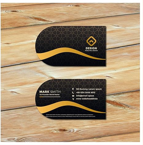 Banner Buzz Make It Visible Custom Die Cut Business Cards Half