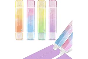 BITOSEE White Out Correction Tape and Double Sided Tape Roller, Cute Quick Dry Japan White Out, with Permanent Adhesive Tape Runner, for School Office Instant Correction & Scrapbook Supplies(SH-C)