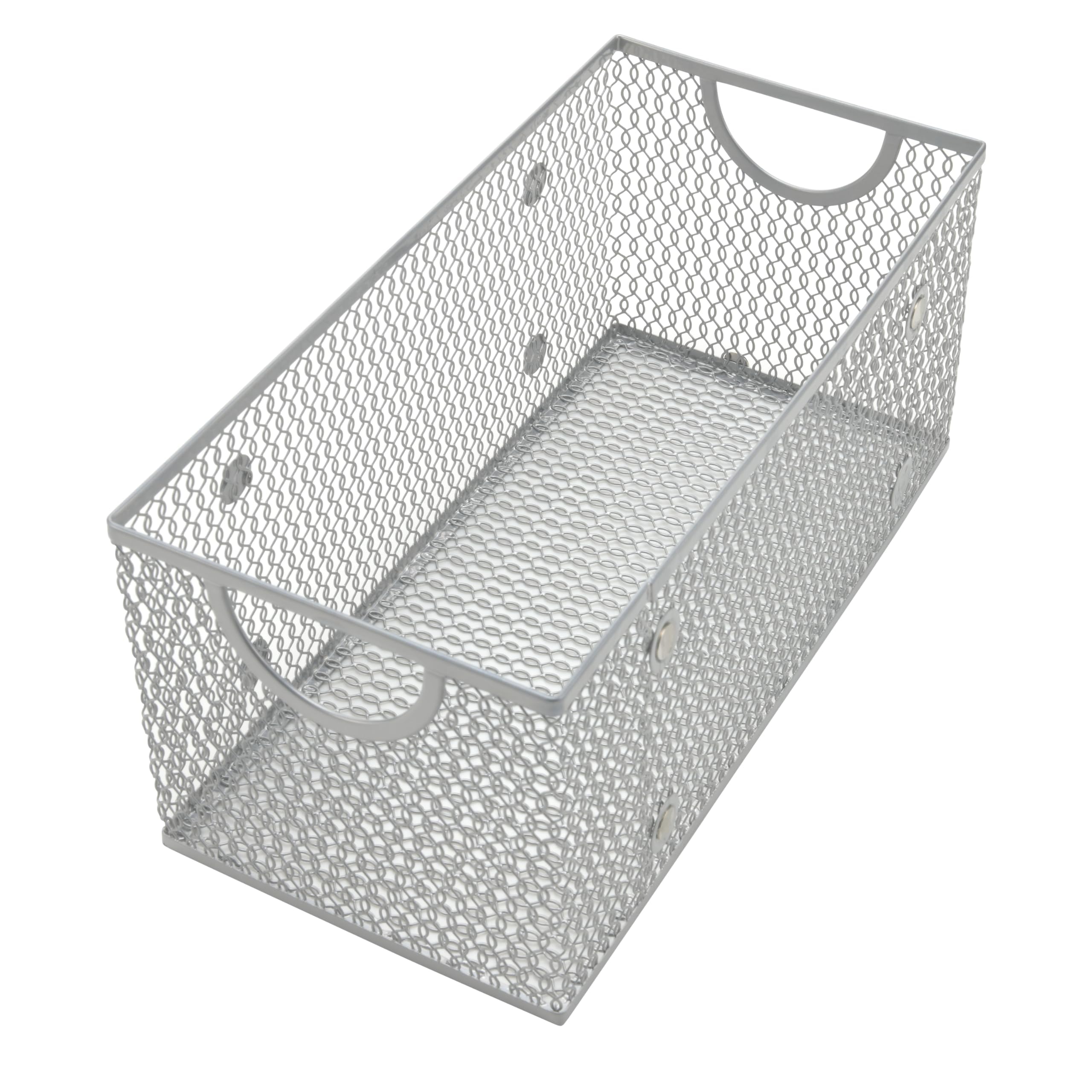 Photo 1 of YBM Home Mesh Wire Storage Basket for Shelves, Pantry Organization, and Kitchen - Multipurpose Steel Wire Basket Holder Bin for Organizing Office Supplies, Household Toiletries and Laundry Supplies