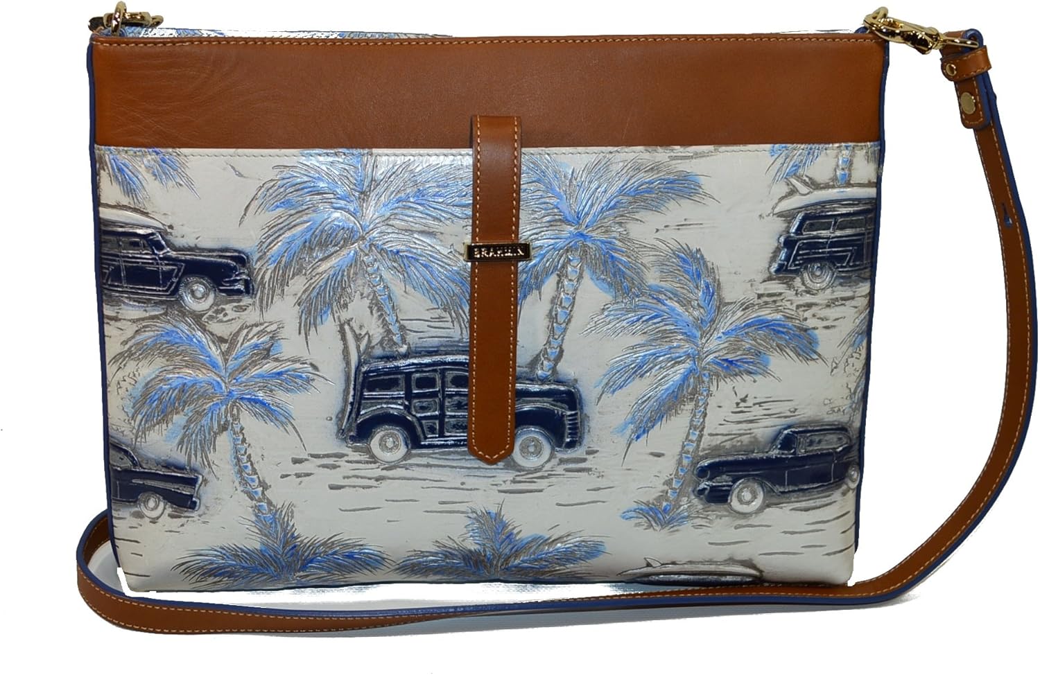 Brahmin All Day Convertible Shoulder Bag Blue Copa Cabana: Handbags