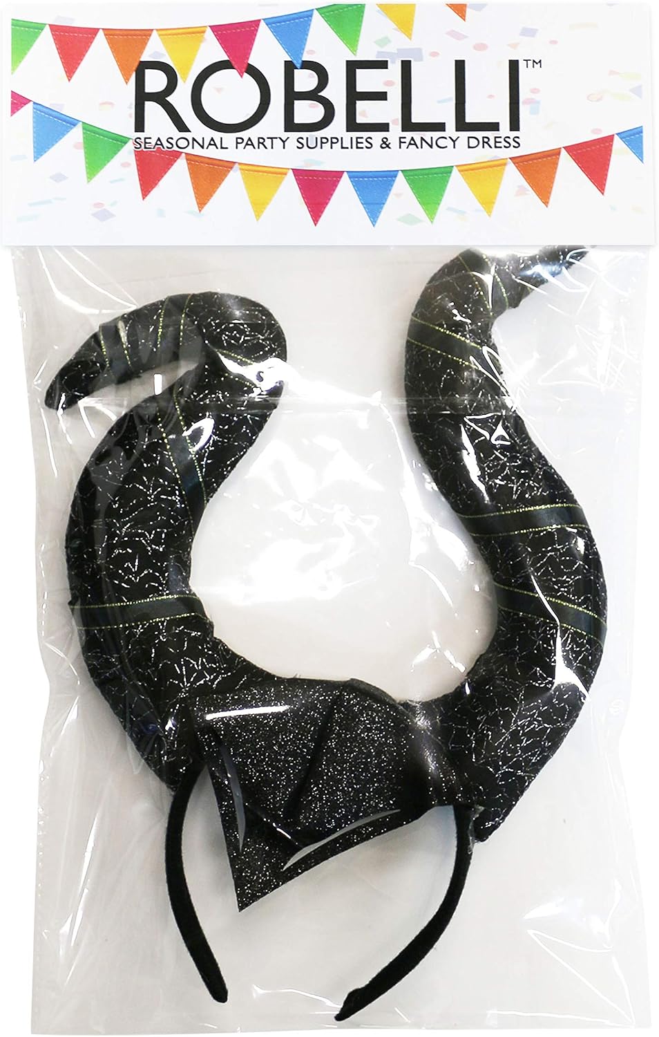 Evil Witch Women Halloween Gothic Horn Cosplay Fancy Dress Headband - Black - Image 3