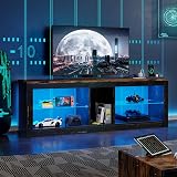 Bestier 140cm TV Stand for 65 Inch TVs with RGB LED Lights & USB Ports view 2