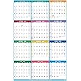 Yearly Wall Calendar 2025-2026 - Large Yearly Calendar Vertical, Jul 2025 - Jun 2026, 25.2" x 38.2" (Open), Calendar 2025-2026, Large Wall Calendar, Full Year Paper Calendar with Notes, Thicker Paper
