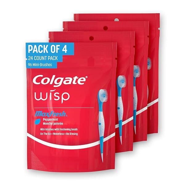 COLGATE MAX FRESH WISP DISPOSABLE MINI TRAVEL TOOTHBRUSHES,...