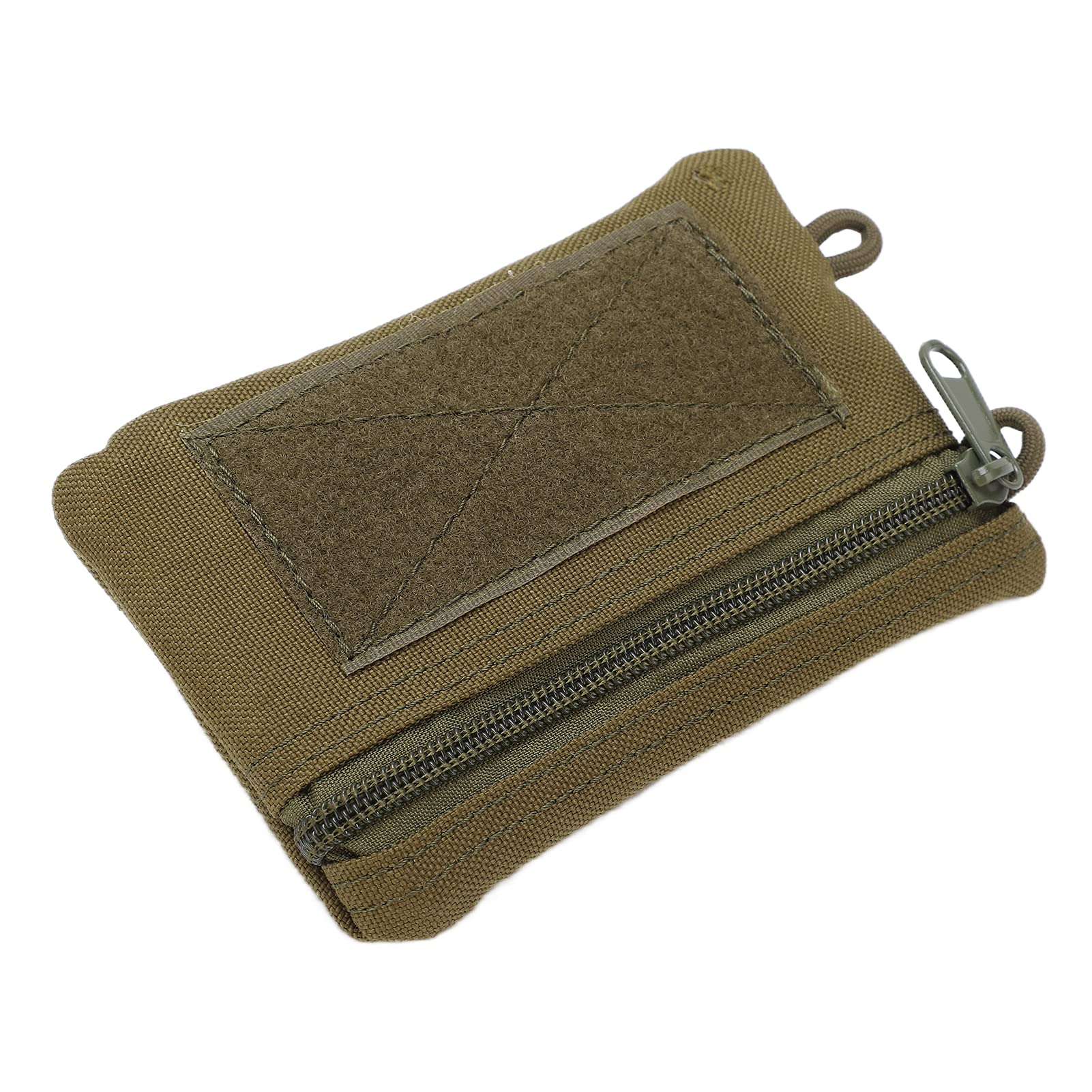 EDC Molle Pouch Wallet, Easy to Use Portable Zipper Waist Daily Bag Nylon Material Detachable Shoulder Straps for Outdoor for Camping(Army Green)