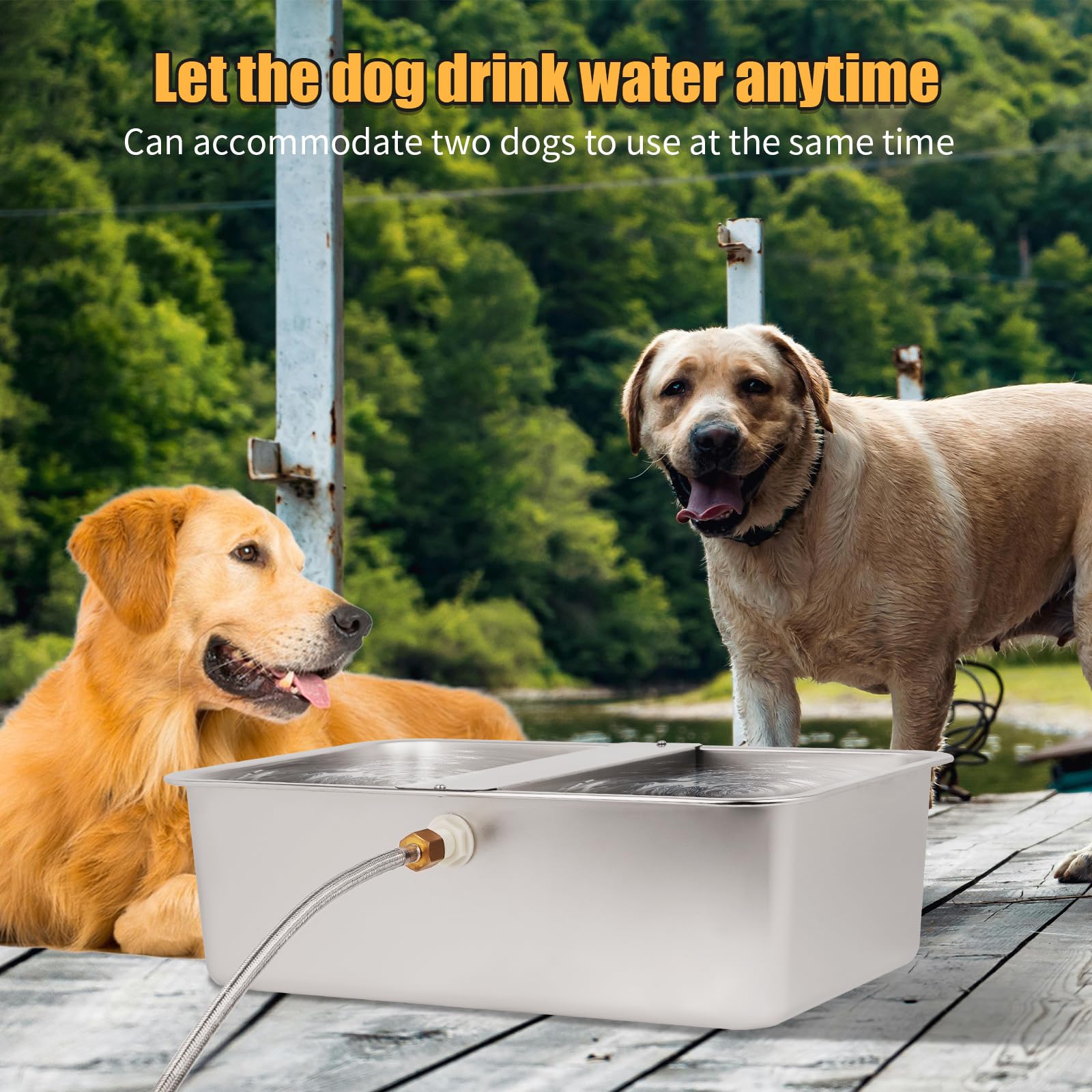 Outdoor Dog Water Station Automatic Dog Water Bowl Dispenser Large
